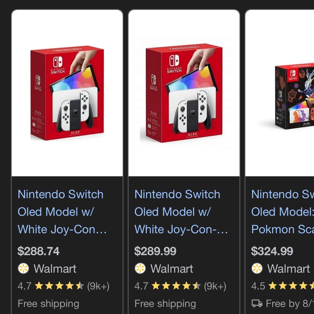 Nintendo Switch OLED Console - Black and White